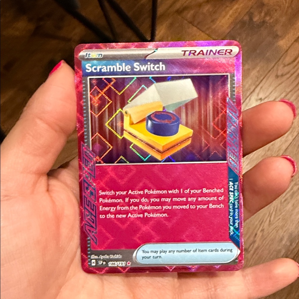 Scramble Switch Trainer Card Ace Spec 186/191 Surging Sparks